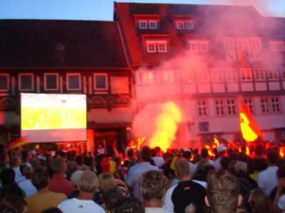 EM-Finale 29.6.08 - Es fiel zwar kein Tor für die Deutsche Mannschaft, aber einige Fans hatten trotzdem Grund zum Feiern